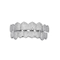 New Wholesale Top Bottom Teeth Grillz Set Zirconia Punk Teeth Mouth Dental Gold Iced Out Grillz for Women Men Body Jewelry