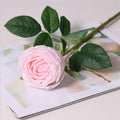 D-R007 Wholesale Diameter 8cm Single Pink Latex Flowers Artificial Real Touch  Rose for Wedding Home Decoration