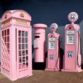 Atrium Decor Cabinet Iron Metal London Pink Telephone Booth Red Phone Booth for Wedding Decor
