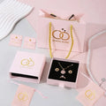 Custom Printed Jewelry Box Personalized Logo Packaging Drawer Cardboard Box and Microfiber Jewelry Pouch Bag