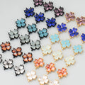 MD75 6pcs/lot Handmade 18K Gold Black Plated Copper Zircons Jewelry DIY Pendants and Findings Metal Accessories MegaBDM