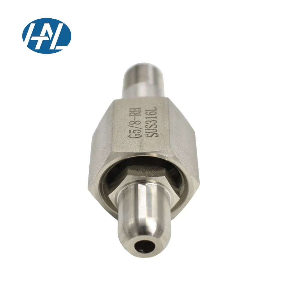High Pressure 316 Stainless Steel Polished Gas Cylinder Connectors Forged Oxygen CO2 Gas Control Fitting HAL-LOK