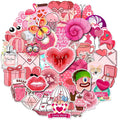 E-50pcs VSCO Pink Little Fresh Graffiti Waterproof Stickers Packs for Children's Laptops Suitcase Bottle Bike Guitar