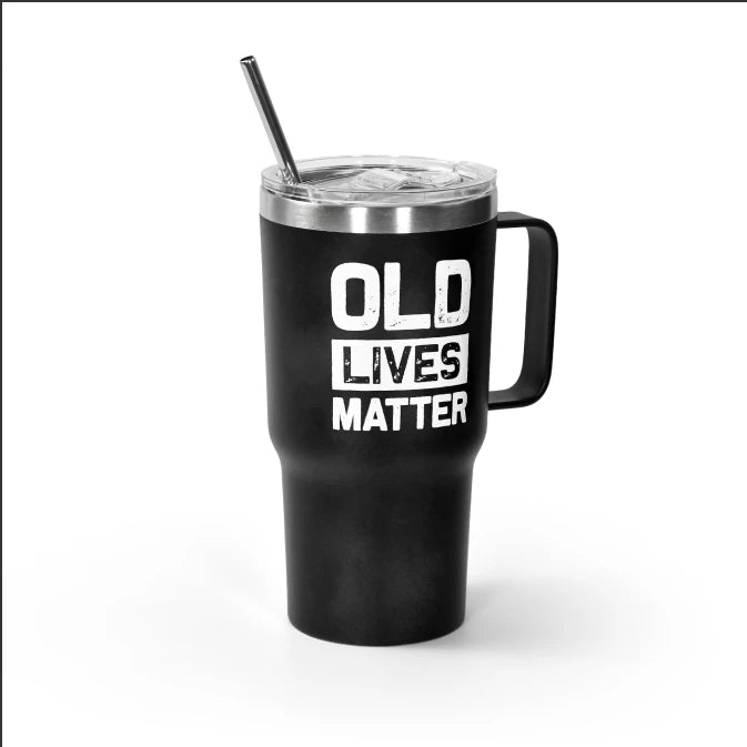 20oz Coffee Mug Insulated Tumbler with Handle Birthday Christmas Gift for Grandpa Dad Men Old People