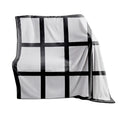 DIY Photo Print Heat Press Sublimation Blanket 20 15 9 6 Panel Woven Raschel Knitted Throw Blanket for Family Love Tassels