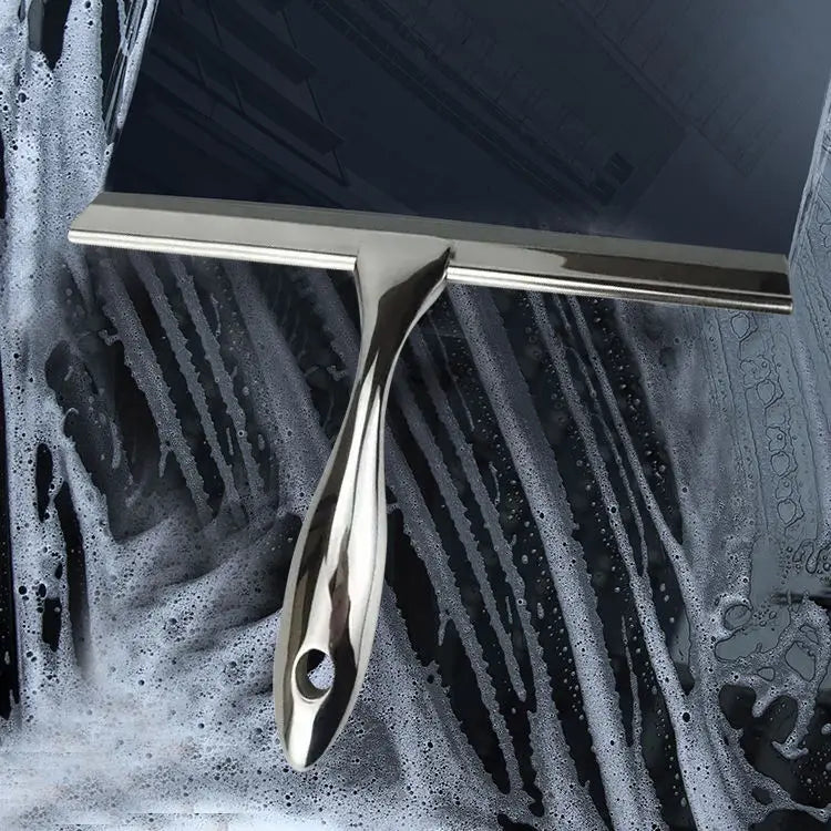All-Purpose Stainless Steel Glass Wiper Scraper Bathroom Shower Squeegee for Door and Window Cleaning Car Care