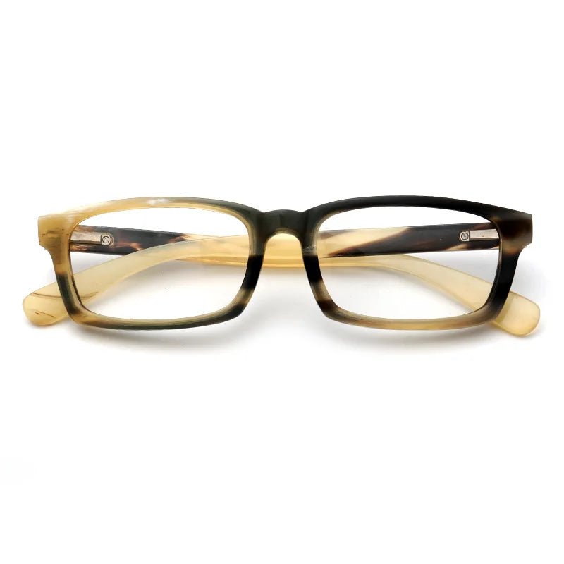 Unisex Square Buffalo Horn Frame Optical Frame for Reading Glasses Luxury Designer Trending Wholesale Shades Sunglasses Glass