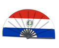 New Product Customized National Country Flag Paraguay Folding Bamboo Hand Held Fan