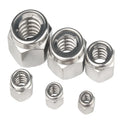 SUS304 GB6184 M3 M4 M5 M6 M8 M10 304 Stainless Steel Metal Locking Nut Lock Locking Metal Self Locking Nuts Locknut Anti Looser