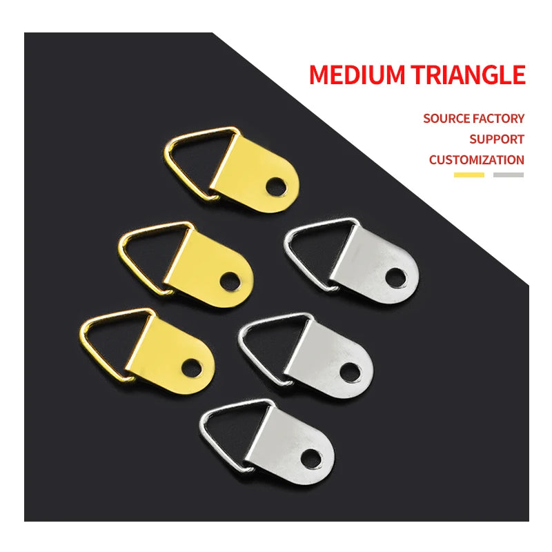 X0909 TS-K036 Triangle Picture Hangers with Screws D Ring Picture Hang Solutions for Hanging Photos Picture Frame