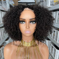 Natural Black 1B Remy Virgin Human Hair Kinky Curly With Headline Hair Wigs for Black Women HD Transparent 4*1 T Lace Front Wig