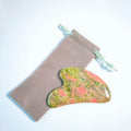 HZ Natural Unakite V Heart Shaped Jade Stone Rose Quartz Guasha Therapy Massage Facial Tools