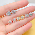Fine Jewelry 925 Sterling Silver Fashion Bling Jewelry Vvs Moissanite Stud Earrings