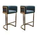 Luxury Orange Leather Breakfast Bar Stools Modern Counter Height for Home Hotel School Dining Popular for Kitchen Home Bars