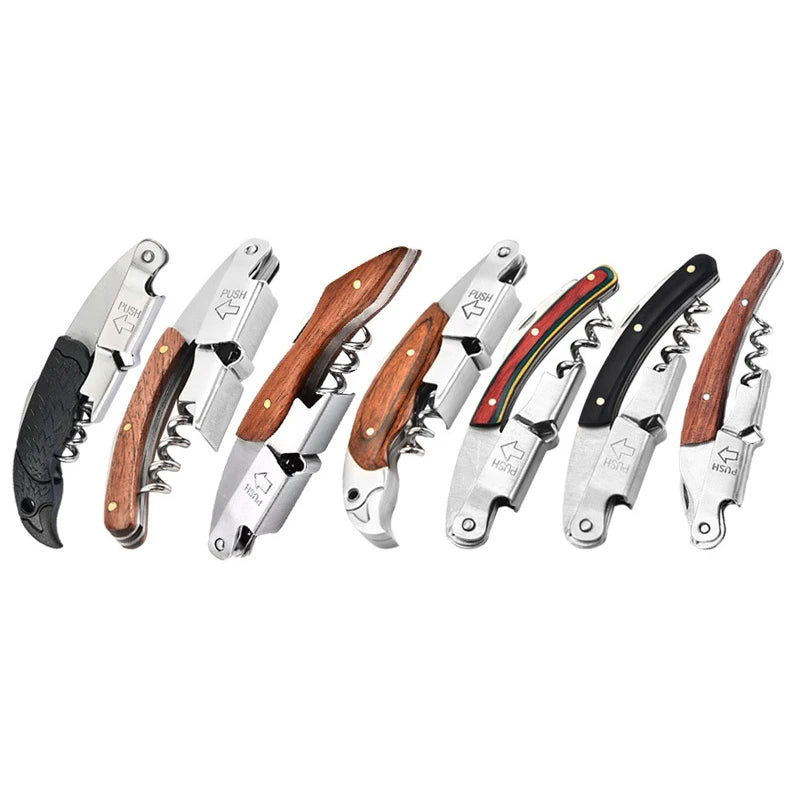 2024 New Arrival Wholesale Customized Wooden Handle Wine Bottle Opener Wine Corkscrew