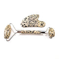 2026 Natural Dalmation JasperJade Roller Set Prive Label Slimming Massage Jade Roller Gua Sha Stone Set with Box for Anti Aging
