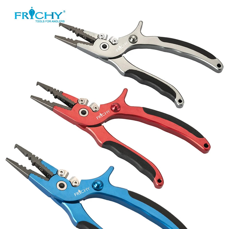 X9-4 New Locking Design Light Weight CNC Aluminium Fishing Pliers with Side Cutters Multiple Uses