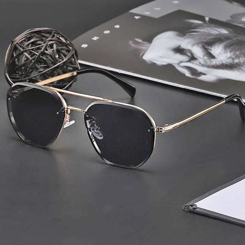 2022 New Retro Metal Sunglasses Anti Ultraviolet Men's Driving Sunglasses