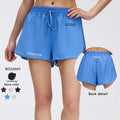 Xsunwing Summer Loose Fit Gym Workout Running Shorts Women Breathable Quick Dry 2 in 1 Double Layer Sports Yoga Shorts WD26069