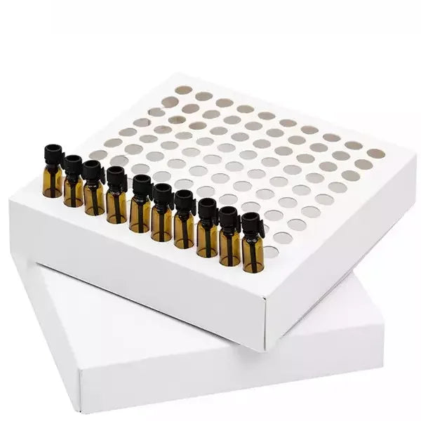 Best Selling Refillable Empty Small Vials clear Amber Color 1ml 2 ml Glass Small Perfume Tester Bottle with Box