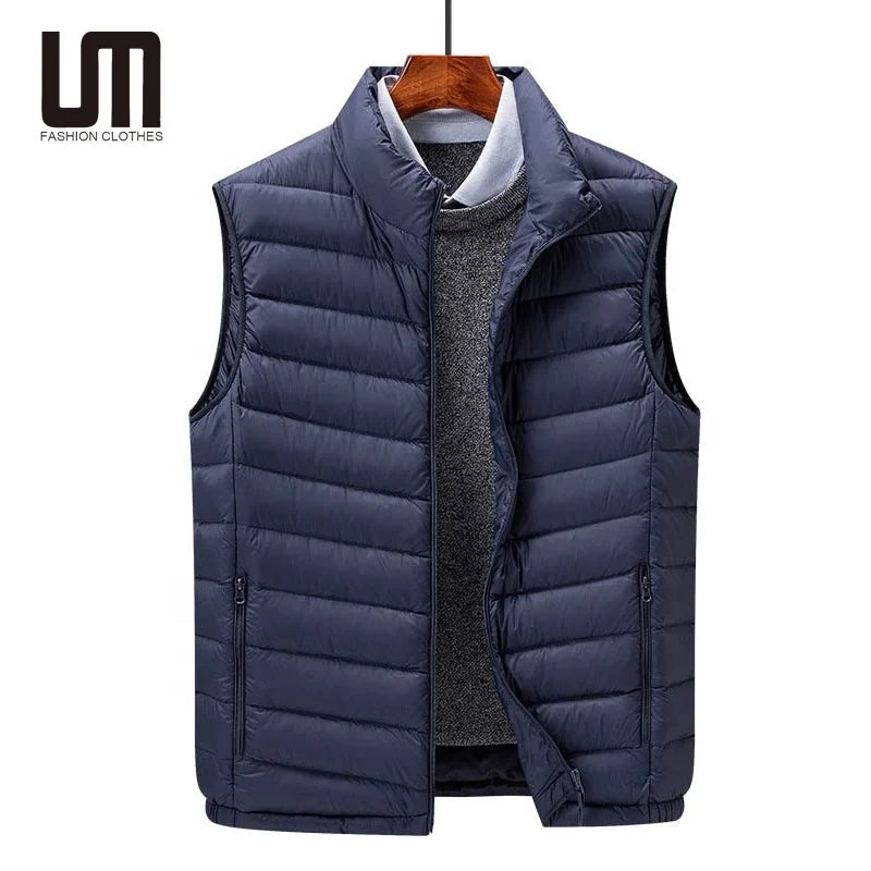 Liu Ming Oem Odm New Arrivals Autumn Winter Fashion Men Clothing Sleeveless Vest Jackets Vest Stand Collar Waistcoats