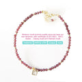 Bestone Trendy 18K Gold Plated Charm Bracelet with Small Gemstone Beads Bezel Setting for Anniversary Occasions