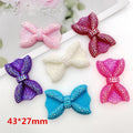 DIY Craft Flat Back Jewelry Hairpin Craft Decoration Accessories Cute Gift Bow Charms Rhinestone Bowknot Beads Resin Bows