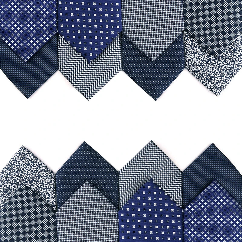 Wholesale Neckties Polyester Jacquard Black Plaid Floral Neckties for Business Men's Suit Neck Tie Gravatas Custom Tie With Logo