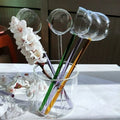 Long Handle Glass Dessert Spoon Color Transparent Heat Resistant Glass Spoon Lovely Long Handle Coffee Stirring Spoon