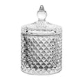Multi-size Engraved Crystal Clear Glass Jar for Candy Household Child Food Storage Tray Container Holiday Wedding Banquet