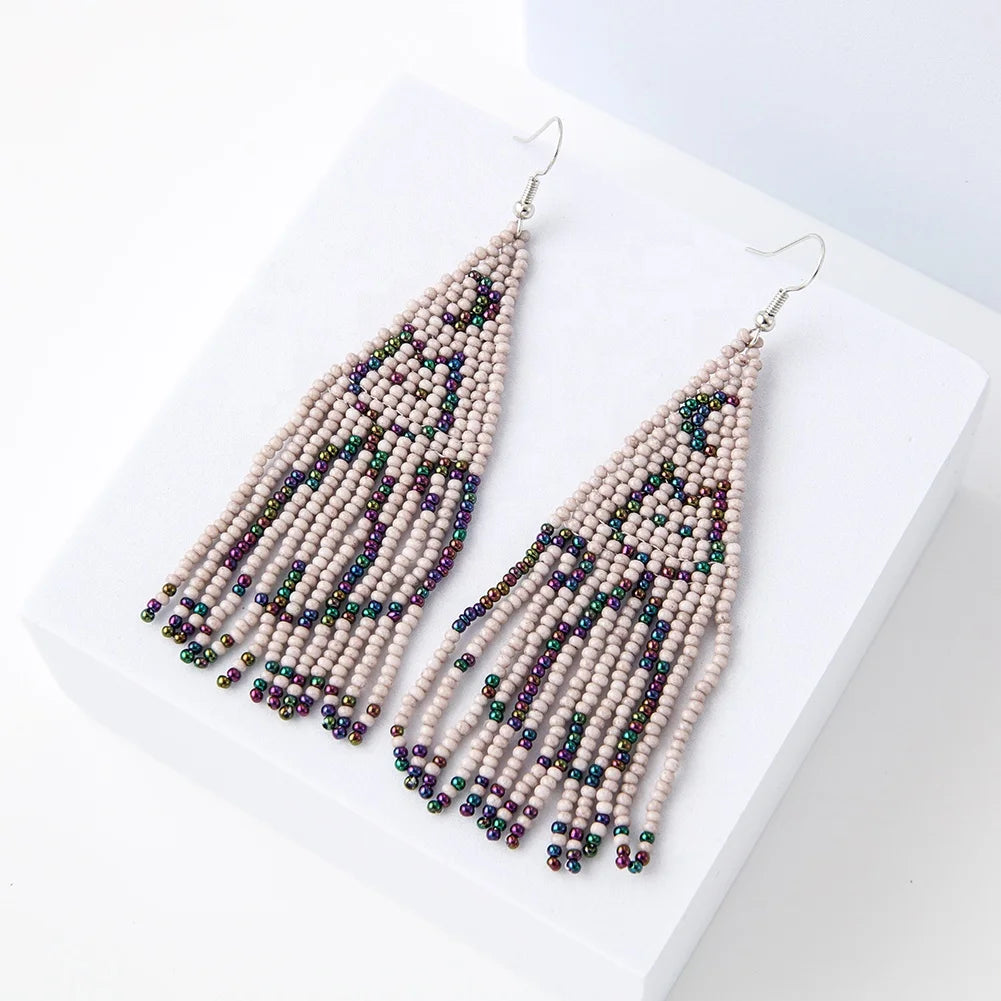 Cute Animal Series Earrings Handmade Crystal Glass Beads Earring Women Earring Jewelry