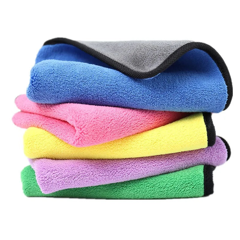 2025 Factory Wholesale Microfiber Car Coral Fleece Towel Washing Polar Fleece Plush Car Wash Towel More Color for You Choose
