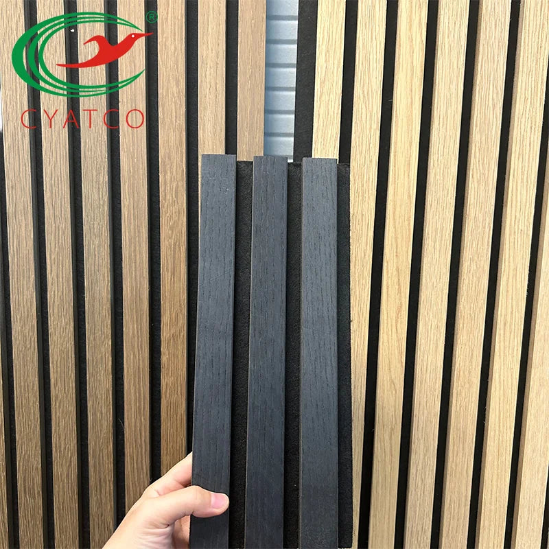 Akupanel Modern Decorative Studio Diffuser Wood Slat Sound Proofing Wooden Acoustic Panels for Hall 3D Model Design Capable