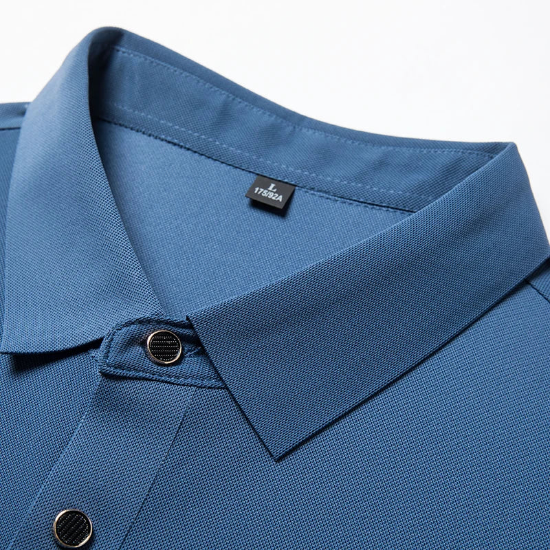 FLN Manufacturer Hot Selling  Custom 3d logo Clothes Men Collar Work Shirts for Men Old Money Polo Cotton Shirt