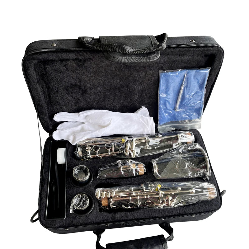 Aiersi Brand Black Body Bb Clarinet Woodwind Musical Instrument Nickel Silver Keys Custom logo Wholesale Made in China