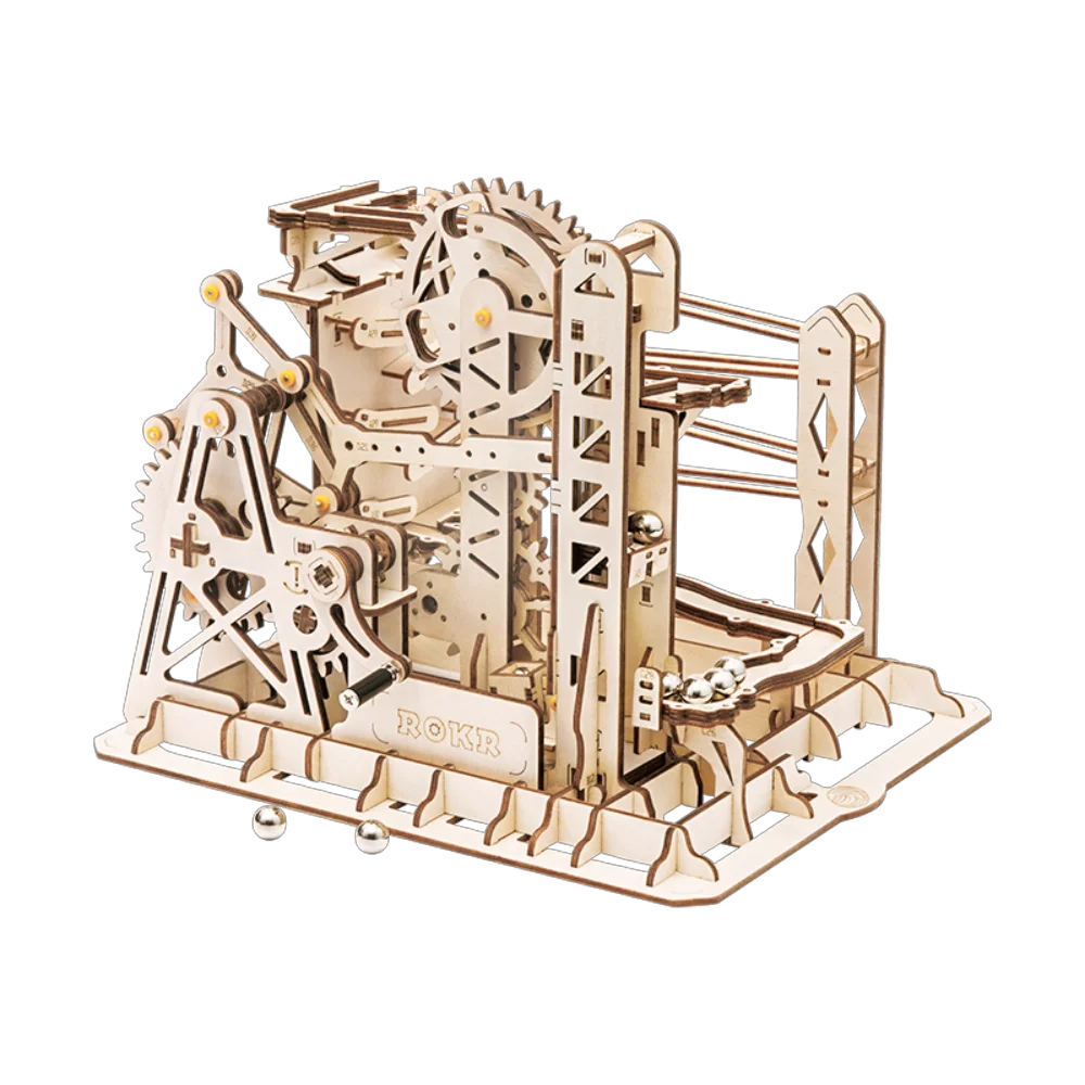Robotime DIY Self Assembly Mechanical Gear Model LG503 Marble Explorer 3D Wooden Puzzles for Dropshipping