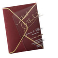 Custom Clear Acrylic Wedding Invitation Card Luxury Transparent Elegant Design Parties Events Birthday Decorations Made Paper