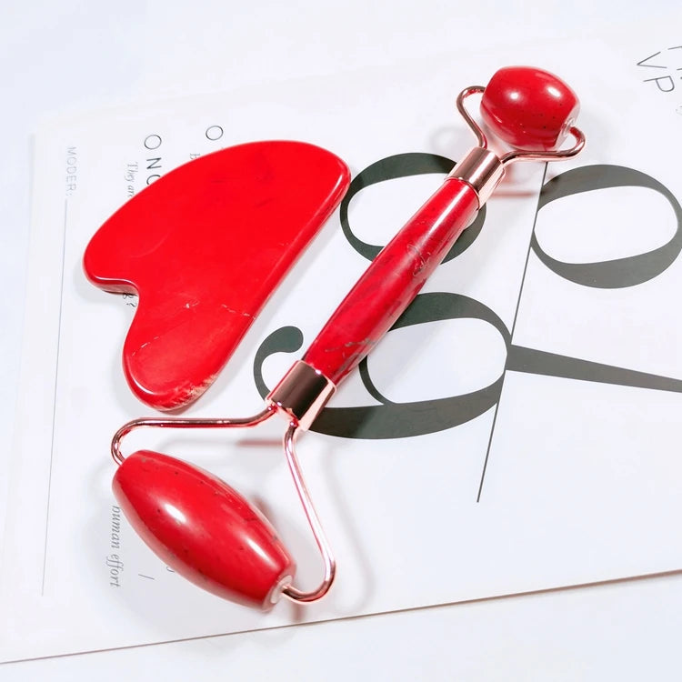 DIY Custom Logo Face Roller Authenticred JasperRoller Face Massager Jade Roller Gua Sha for Face