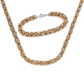 Viking Souvenir Stainless Steel King Chain Jewelry Set Viking Necklace Jewelry Norse Chain Bracelet VIking Jewelry Set