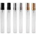 Portable Mini Atomizer with Pump Sprayer Multi-Size Glass Travel Perfume Bottles Custom Logo Screen Printed Surface