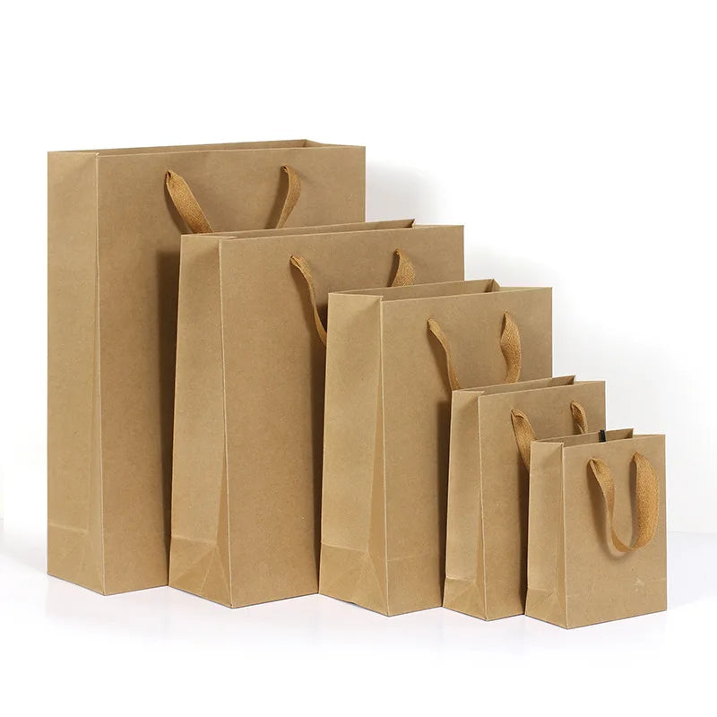Wholesale Custom Logo Printed Durable Kraft Paper Bag with Handle