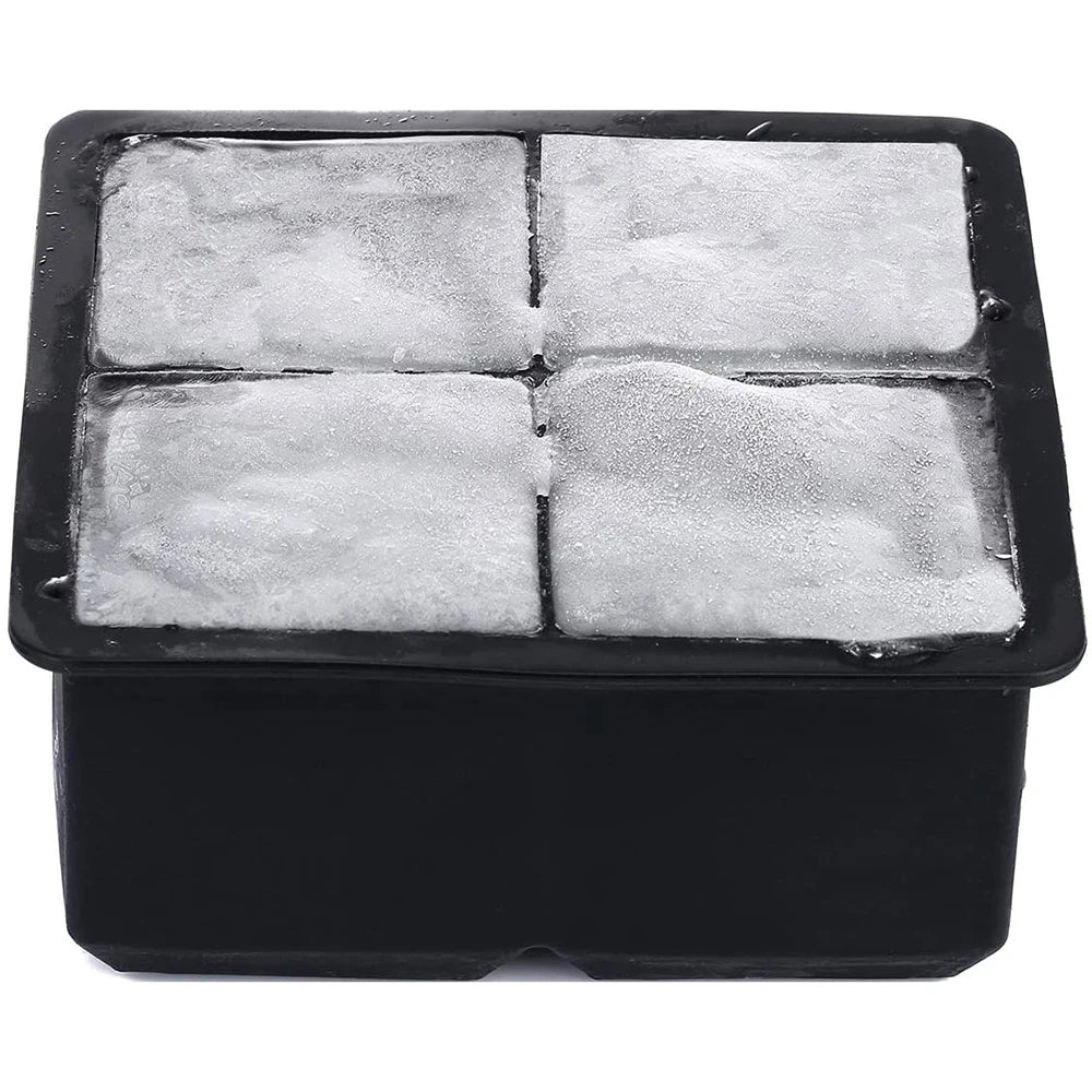 BPA Free Freezer Silicone Ice Tray Easy Release Flexible Ice Cube Molds Without Lid for Whiskey