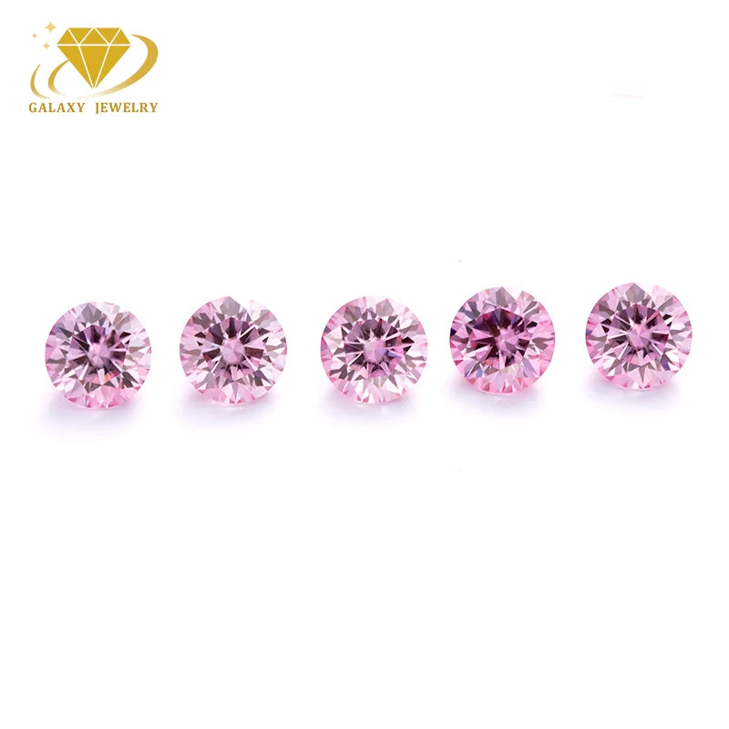 Wholesale Price D Vvs Light Pink Color Round Shape Loose Diamonds Stone GRA Certification Moissanita for Engagement Ring Making