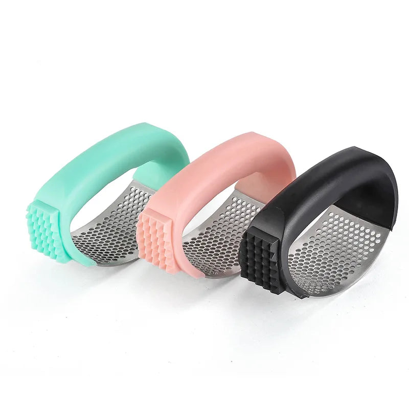 Wholesale Manual Stainless Steel Plastic Handle Garlic Press Garlic Crusher