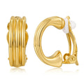 Brass Clip Pin Gold Earring Clip on Earrings Non Pierced for Women Wholesale Price Clip on Hoop Earring Without Piercing Woman
