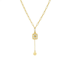 New Arrival Women's Trendy Stainless Steel Jewelry Gold Plated Snake Chain with Waterproof Heart Pendant Necklace