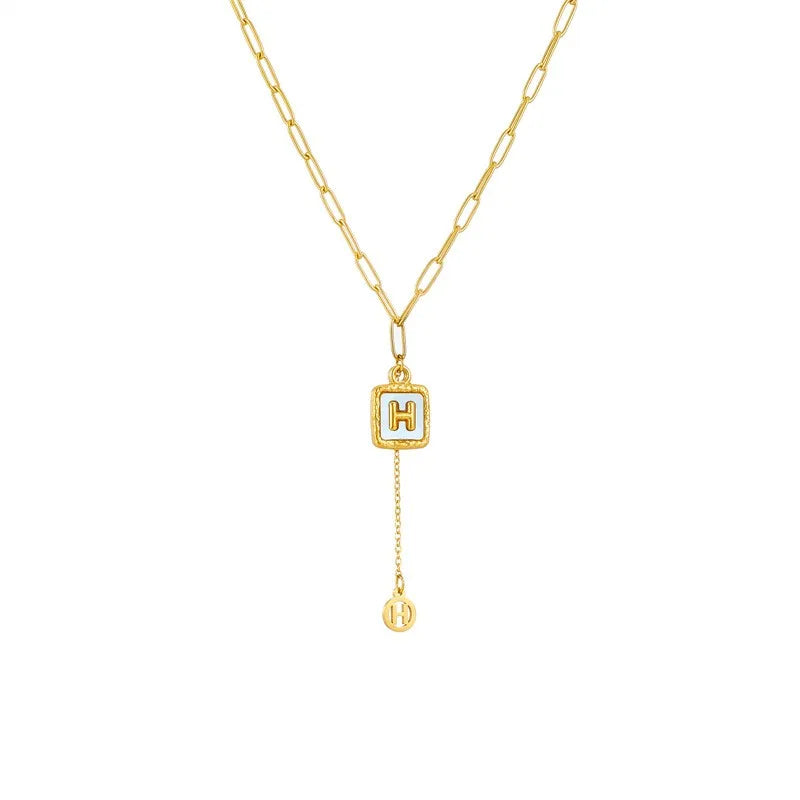 New Arrival Women's Trendy Stainless Steel Jewelry Gold Plated Snake Chain with Waterproof Heart Pendant Necklace