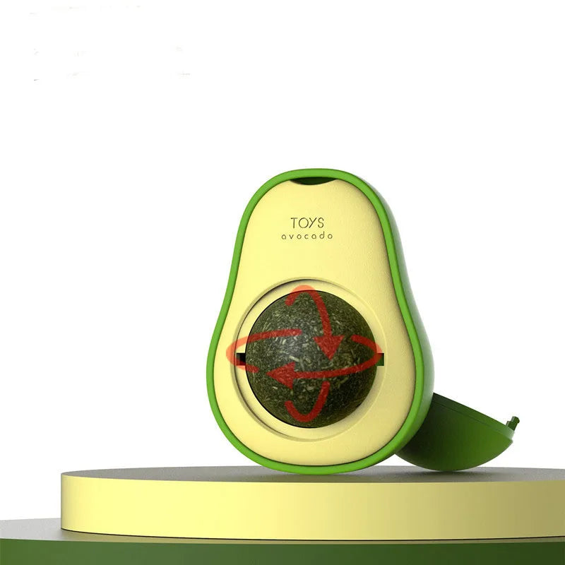 Rotatable Kitten Snacks Play Catnip Avocado Wall Catnip Balls Cat Nip Toy