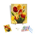 3d Painting by Numbers Kit Pretty Tulips Custom Painting by Numbers Art Flower Picture