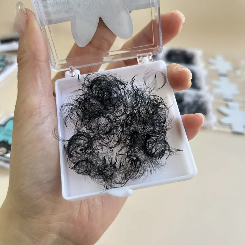 ESSI LASH Handmade 100 Fans Loose Base Premade Fans Eyelashes Extensions 3D-40D C D Curl 8-18mm Pointy Base Fans Lashes